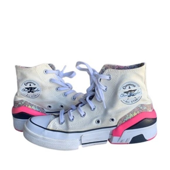 Converse CPX70 High Top Sneakers Women’s 7.5 Cream Snakeskin Archive Print Shoes - Picture 1 of 16